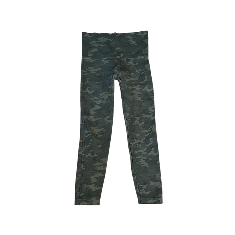 SPANX Green Camouflage Leggings Size XL